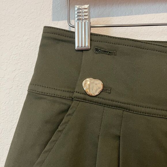 Tanya Taylor Olive Green Taylor Chelsea High Waisted Tailored Pants Women's 6 - Picture 4 of 8